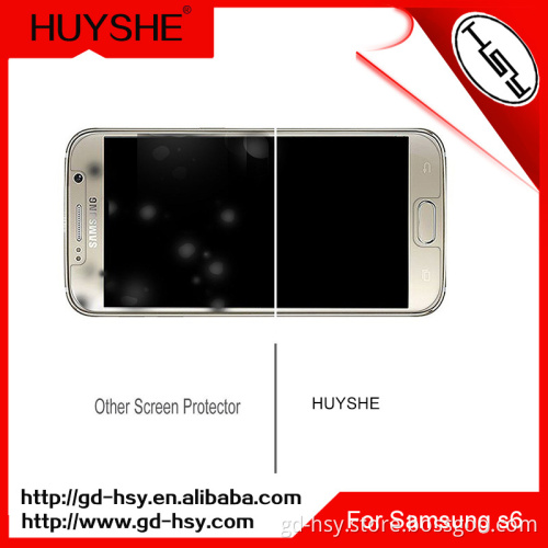 HUYSHE 9h supershieldz screen protector Whole sale Factory Anti-Fingerprint Tempered Glass Screen Protector For Samsung s6